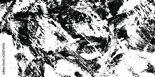 Black and white grunge. Abstract texture of scratch. Worn vintage Board. Vector pattern of dirt and stains