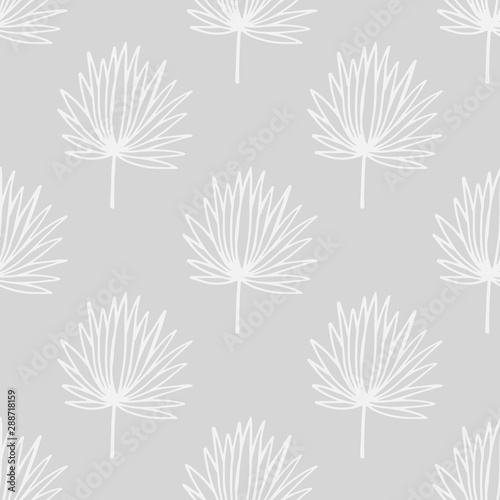seamless floral pattern tropical palm leaves © Mykyta