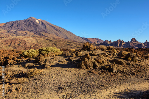 Tenerife. Amazing mountain in the middle of the island. Best tourist attraction of Canary Islands.