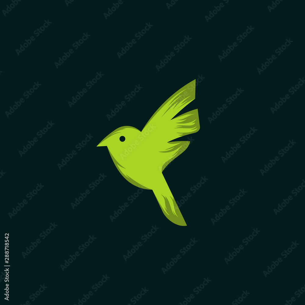 Fototapeta premium Bird Dove Fly Simple Illustration Icon Logo Design Template Element Vector