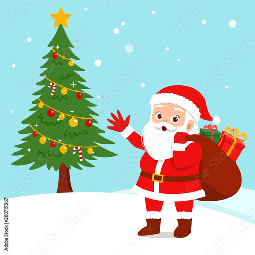 happy santa clause christmas gift