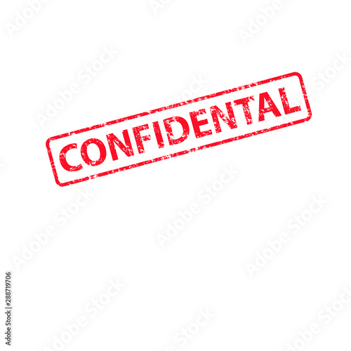 confidental stamp. grungy red confidental sign 