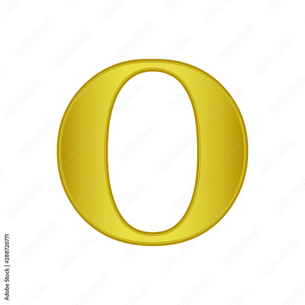 Gold letter O Golden alphabet. Beautiful capital letters. Gold letter O Golden alphabet. Beautiful capital letters.