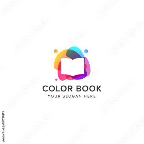 color academy logo vector icon