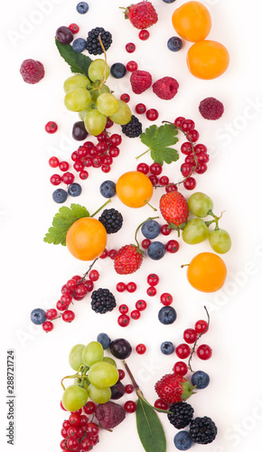 berry mix isolated on a white background