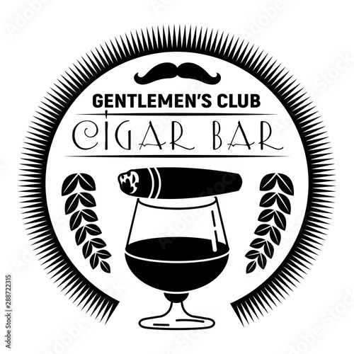 Cigar bar logo. Simple illustration of cigar bar vector logo for web design isolated on white background