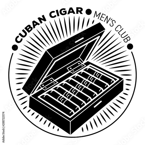 Cuban cigar men club logo. Simple illustration of cuban cigar men club vector logo for web design isolated on white background