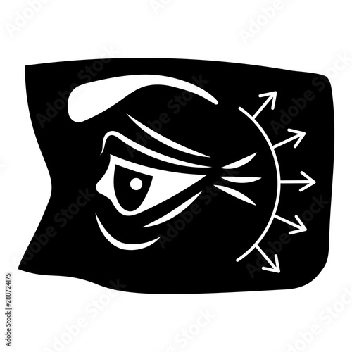 Eye face lifting icon. Simple illustration of eye face lifting vector icon for web design isolated on white background