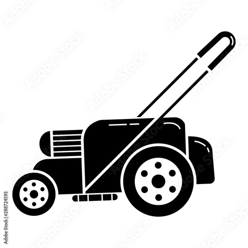 Motor grass cutter icon. Simple illustration of motor grass cutter vector icon for web design isolated on white background
