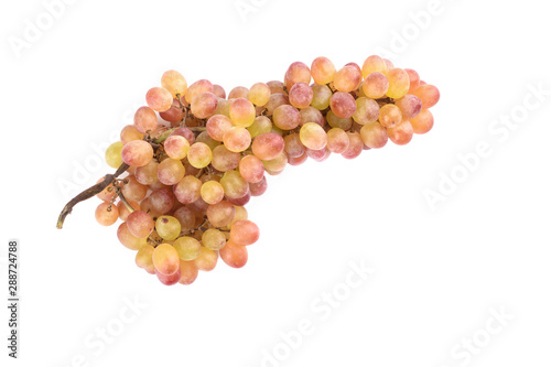 A bunch of raisin grapes isolated on a white background.