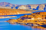 View of Glen Canyon and Lake Powell at Glen Canyon National Recreation Area in northern Arizona, USA.