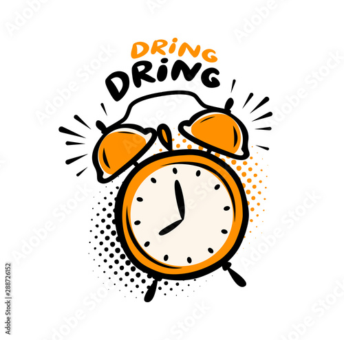 Alarm clock. Deadline, time symbol. Vector illustration
