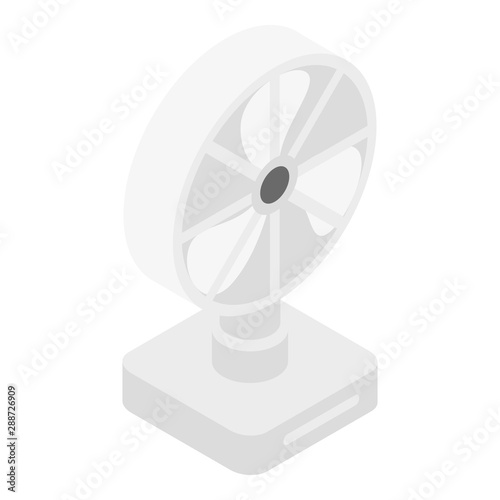 Desktop ventilator icon. Isometric of desktop ventilator vector icon for web design isolated on white background