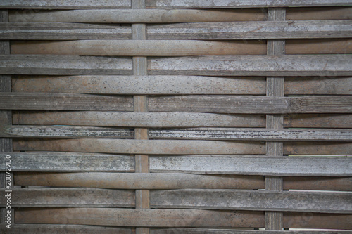 The wooden wall made by bamboo 