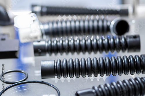 Plastic and rubber parts of automotive manufacturing by high precision mold injection in factory