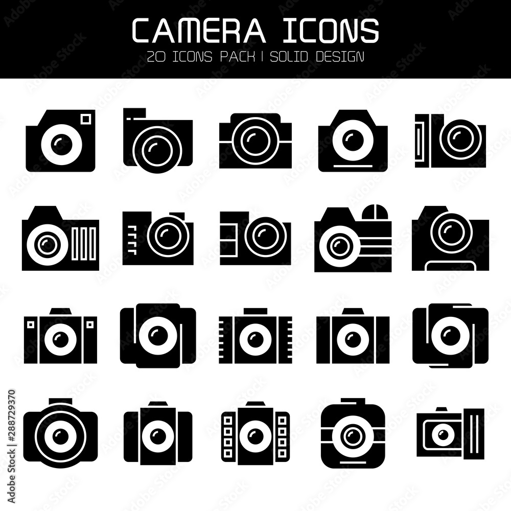 camera, video and action camera icons set camera, video and action camera icons set