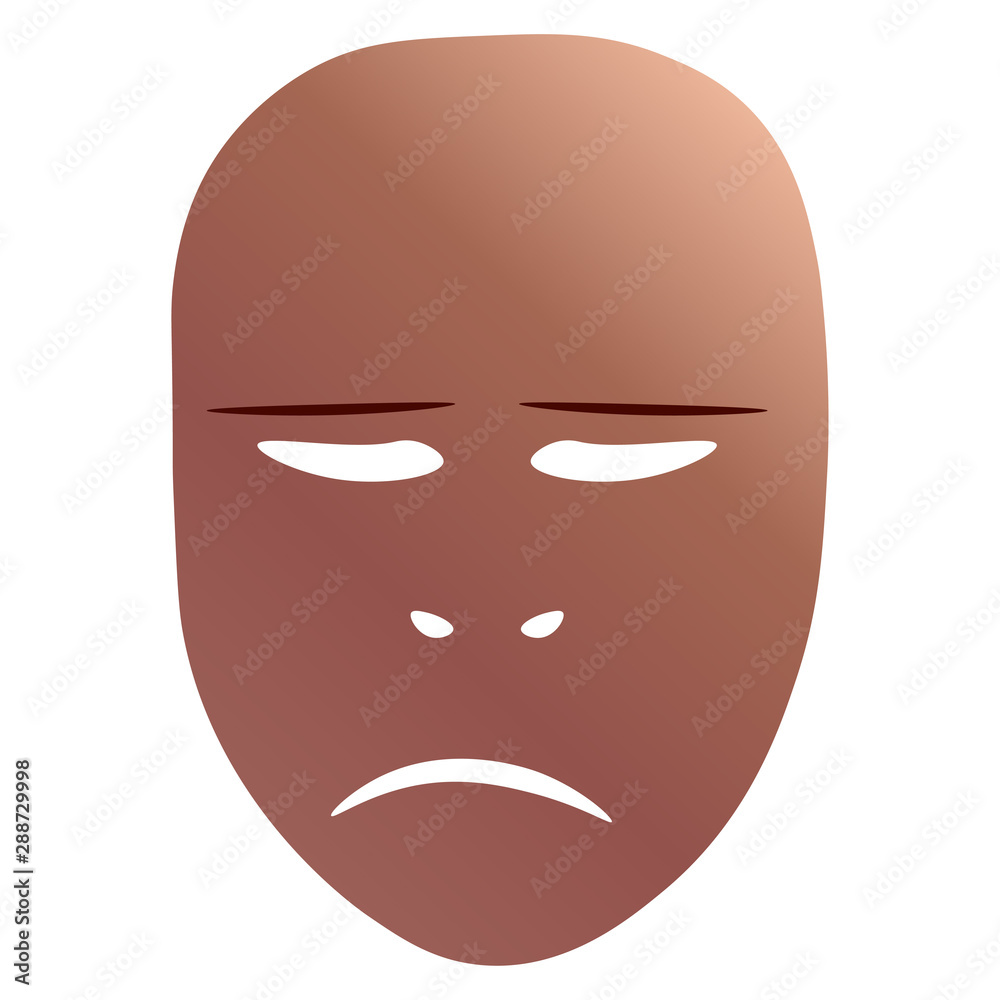 Sorrowful theatrical mask Sorrowful theatrical mask