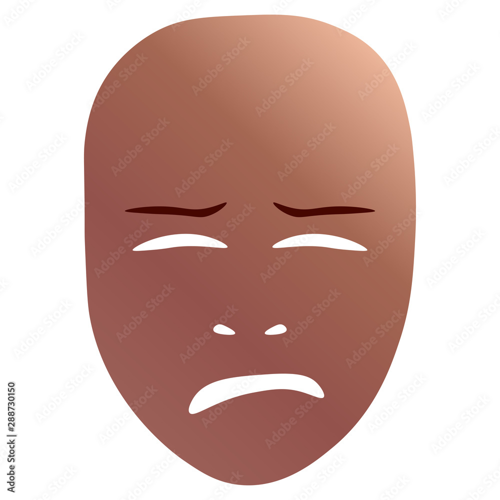 Crying theatrical mask Crying theatrical mask