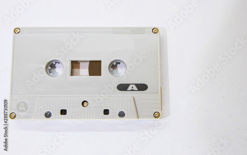 Classic old tape on a white background