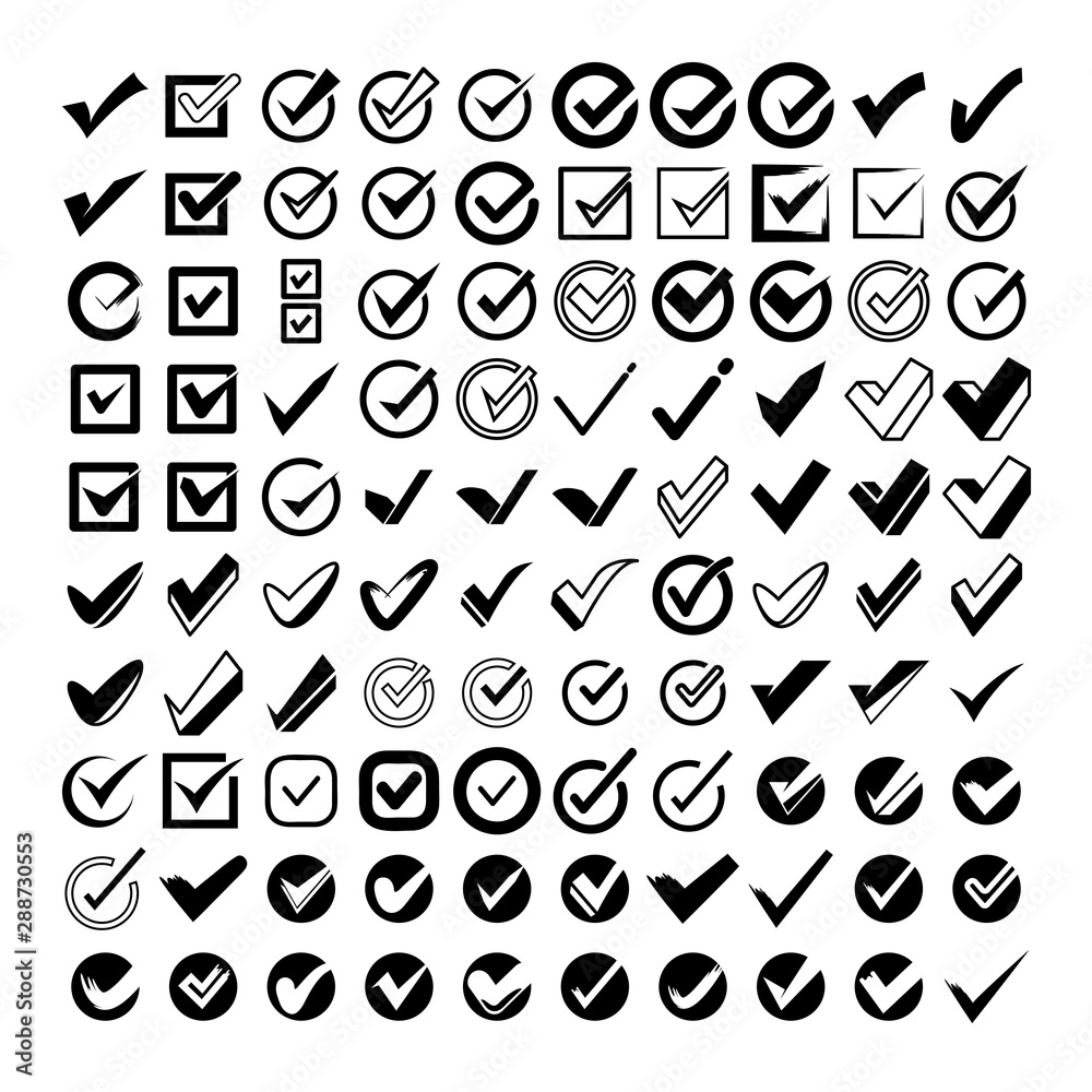 Fototapeta premium check mark icons vector