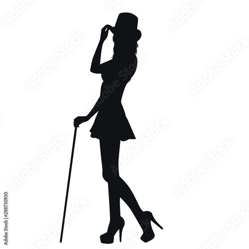 Female Magician Silhouette