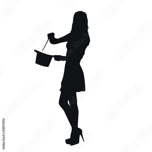 Female Magician Silhouette
