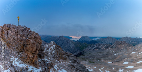 Obraz na płótnie Sonnenaufgang Zugspitze