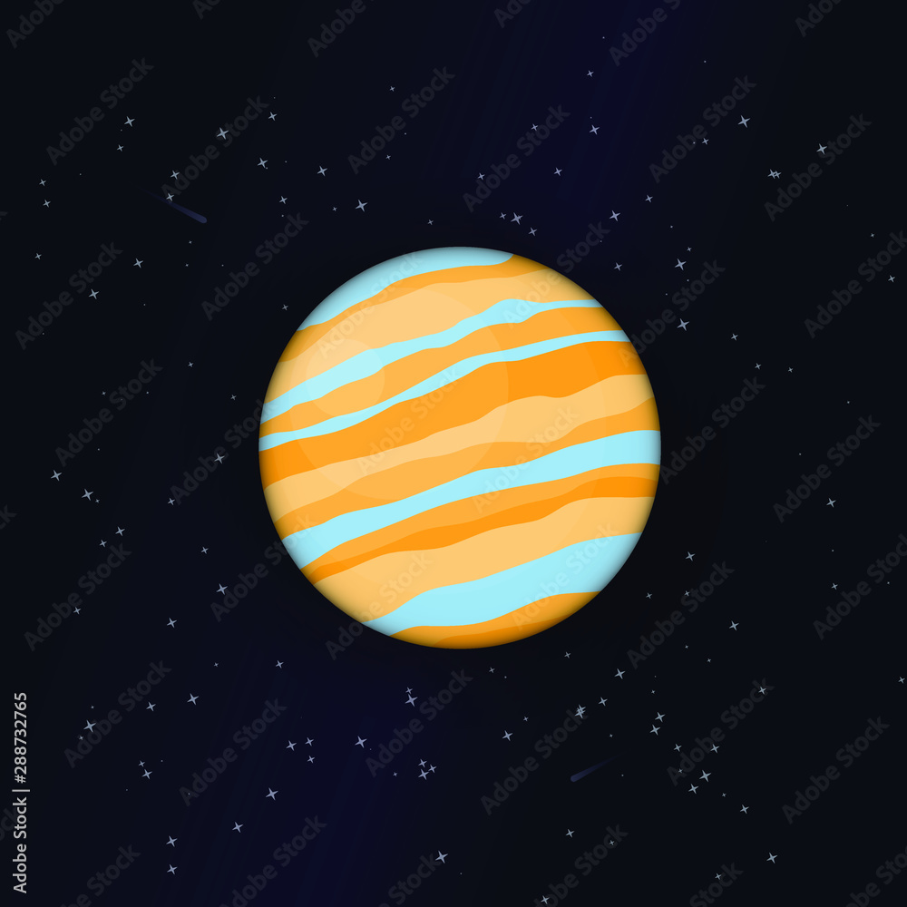 Jupiter planet cartoon vector clip-art, isolated cute illustration. vector  de Stock | Adobe Stock