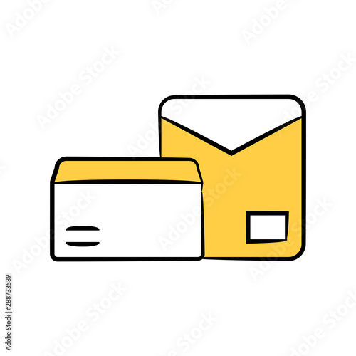 email, newsletter icon yellow theme