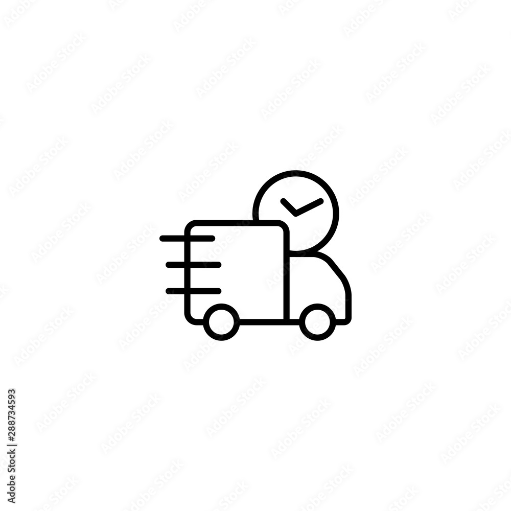 delivery on time icon vector illustration delivery on time icon vector illustration