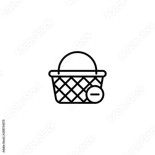 delete from basket icon vector illustration