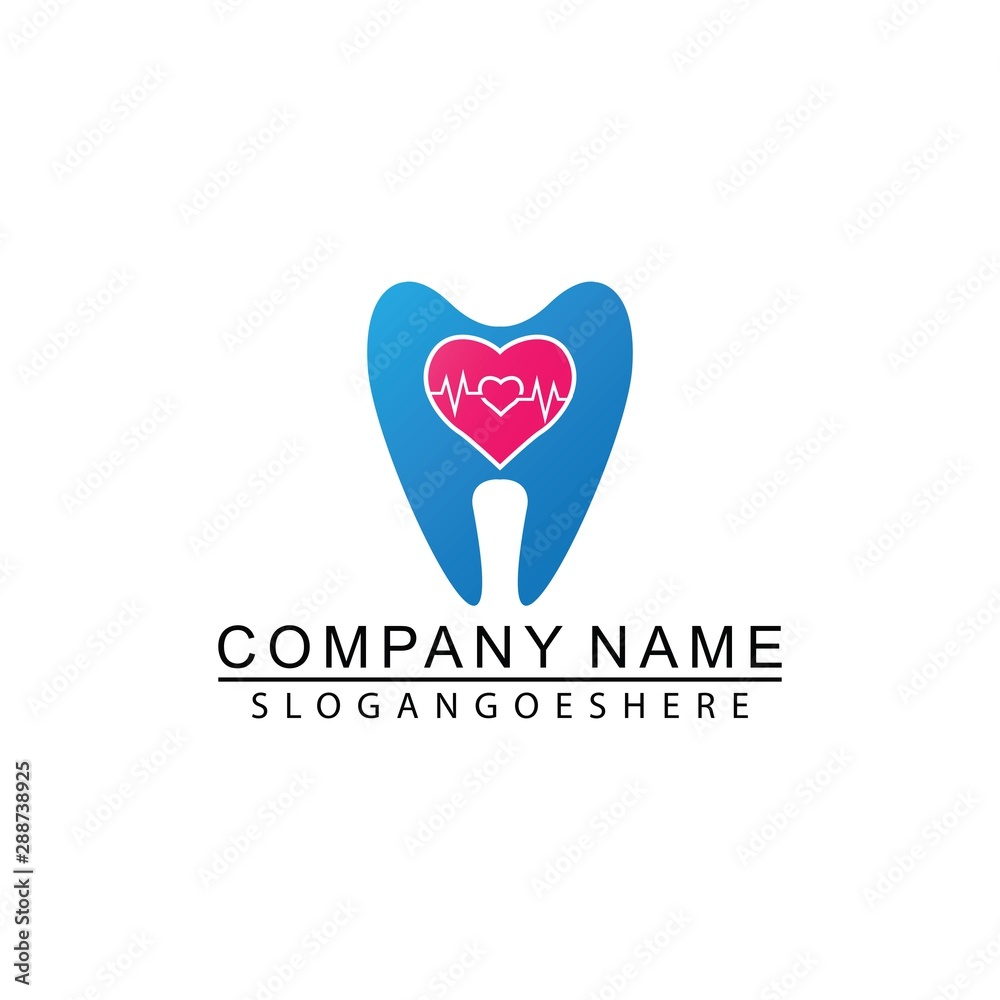 Love Dental Care logo and symbol template icons app