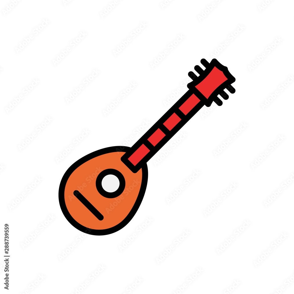 mandolin filled line vector icon mandolin filled line vector icon