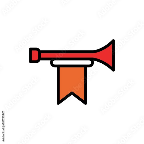 fanfare filled line vector icon