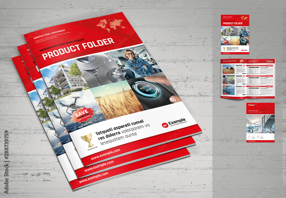 Red and White Product Catalog Stock Template Adobe Stock