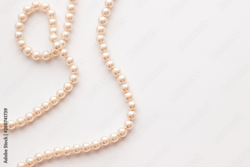Pearls on white background Pearls on white background