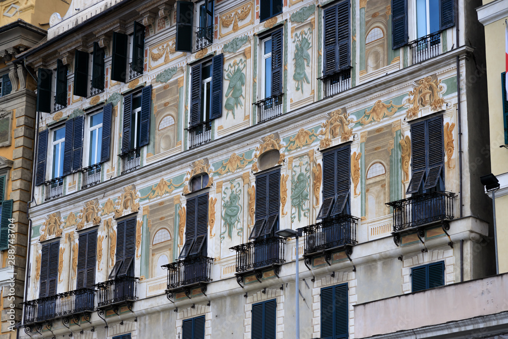 Buiding with balconies in Italy