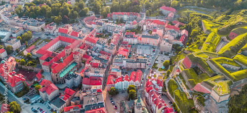 city from drone 