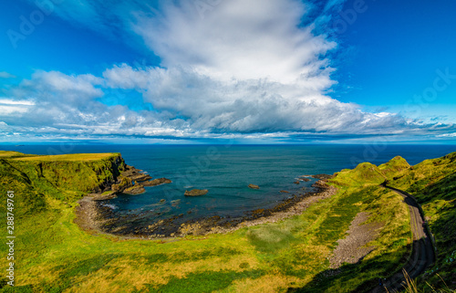Big cloud in The Giant's Causeway.