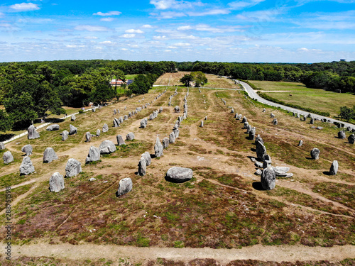alignemens de carcac , morbihan, france photo