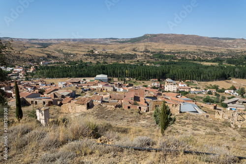 View of a little village located in Spain, Teruel named Oliete