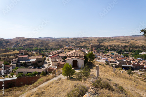 View of a little village located in Spain, Teruel named Oliete