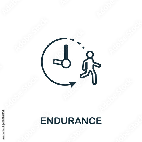 Endurance icon. Thin outline style design from fitness icons collection. Creative Endurance icon for web design, apps, software, print usage