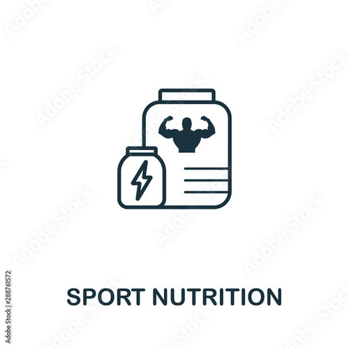 Sport Nutrition icon. Thin outline style design from fitness icons collection. Creative Sport Nutrition icon for web design, apps, software, print usage