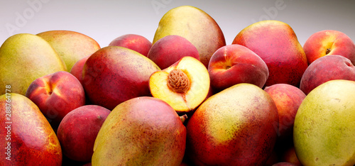 Mango & Peach Group - cut and whole