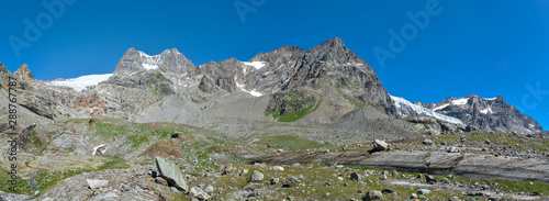 veduta panoramica alpina in alta quota