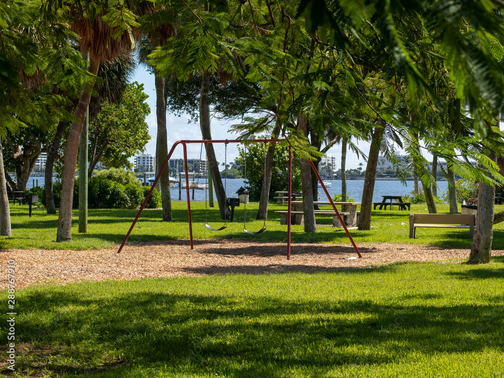 Fototapeta premium swing in the park