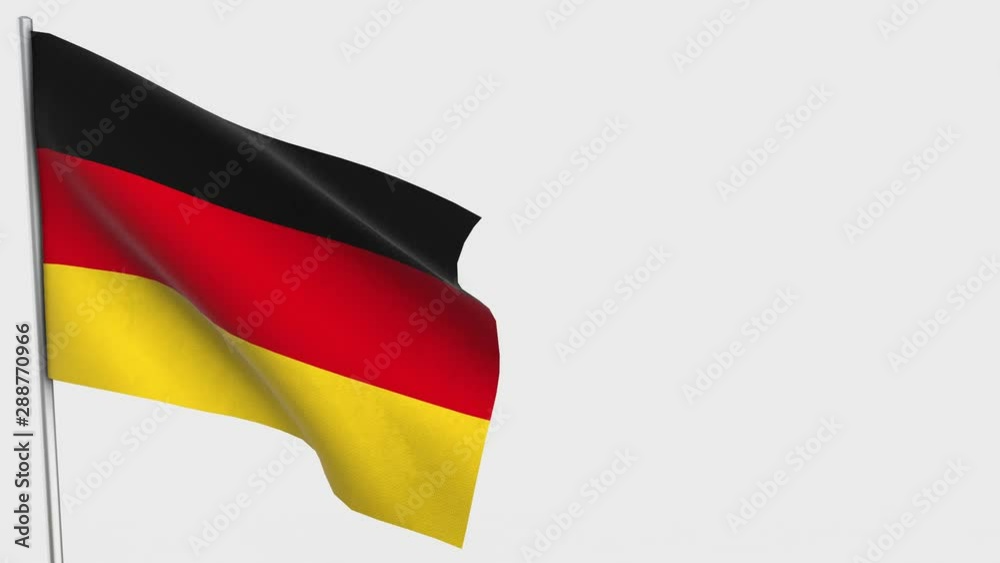 Germany waving flag animation on Flagpole. Germany waving flag animation on Flagpole.