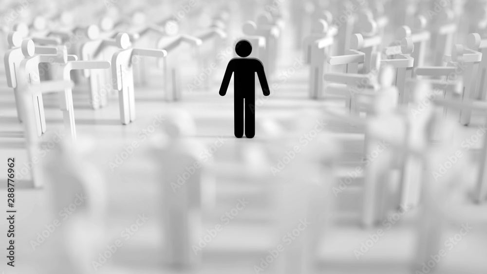 Feeling different, original 3d rendering illustration Feeling different, original 3d rendering illustration