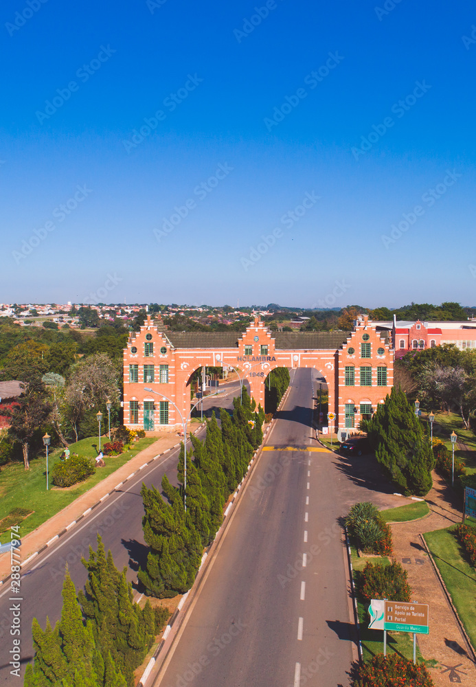 Naklejka premium Portal City Holambra Brazil